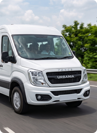 Comfortable pushback seats in Urbania traveller for rent